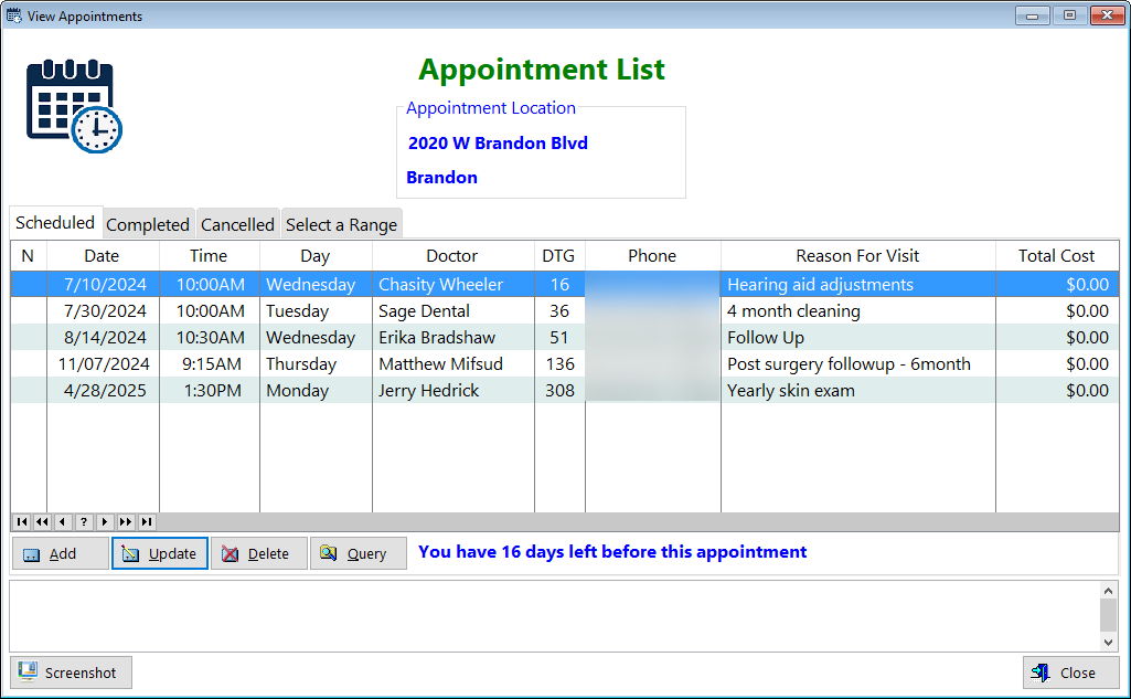 Appointments